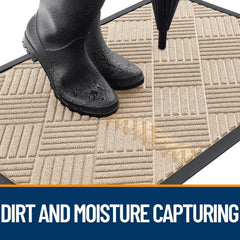 OLANLY heavy-duty doormat showing deep grooves