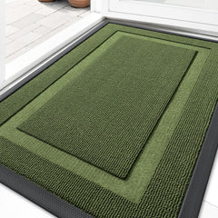 OLANLY heavy-duty front door mat 33x21 in classic green