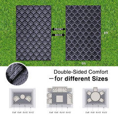 OLANLY Outdoor Rug 5x8 ft reversible side view