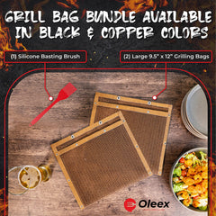 OLEEX basting brush included with grilling bags
