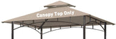 OLILAWN Grill Gazebo Replacement Canopy Roof front view, khaki colour