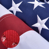 OLYNIK 4x6 ft American Flag front view with embroidered stars