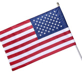 OLYNIK American Flag 3x5 FT sleeve banner front view with embroidered stars