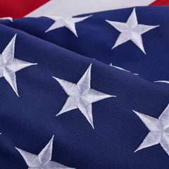 OLYNIK American Flag 8x12 FT front view with embroidered stars