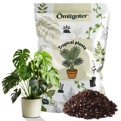 Omitgoter Tropical Potting Mix 1qt front view with packaging
