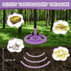 OMMO Kids Metal Detector showing adjustable height feature