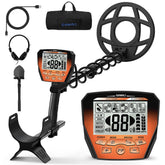 OMMO Metal Detector front view with orange design