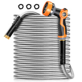Omont 100FT Metal Garden Hose with stainless steel finish