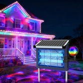 OnBeam Solar Bug Zapper Outdoor front view with projector lights