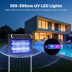 OnBeam Solar Bug Zapper side view with hanging chain