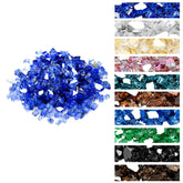 onlyfire 10 lbs cobalt blue fire glass rocks front view