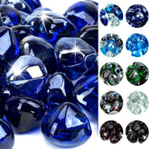 onlyfire Fire Glass Diamonds 10 lbs Cobalt Blue front view
