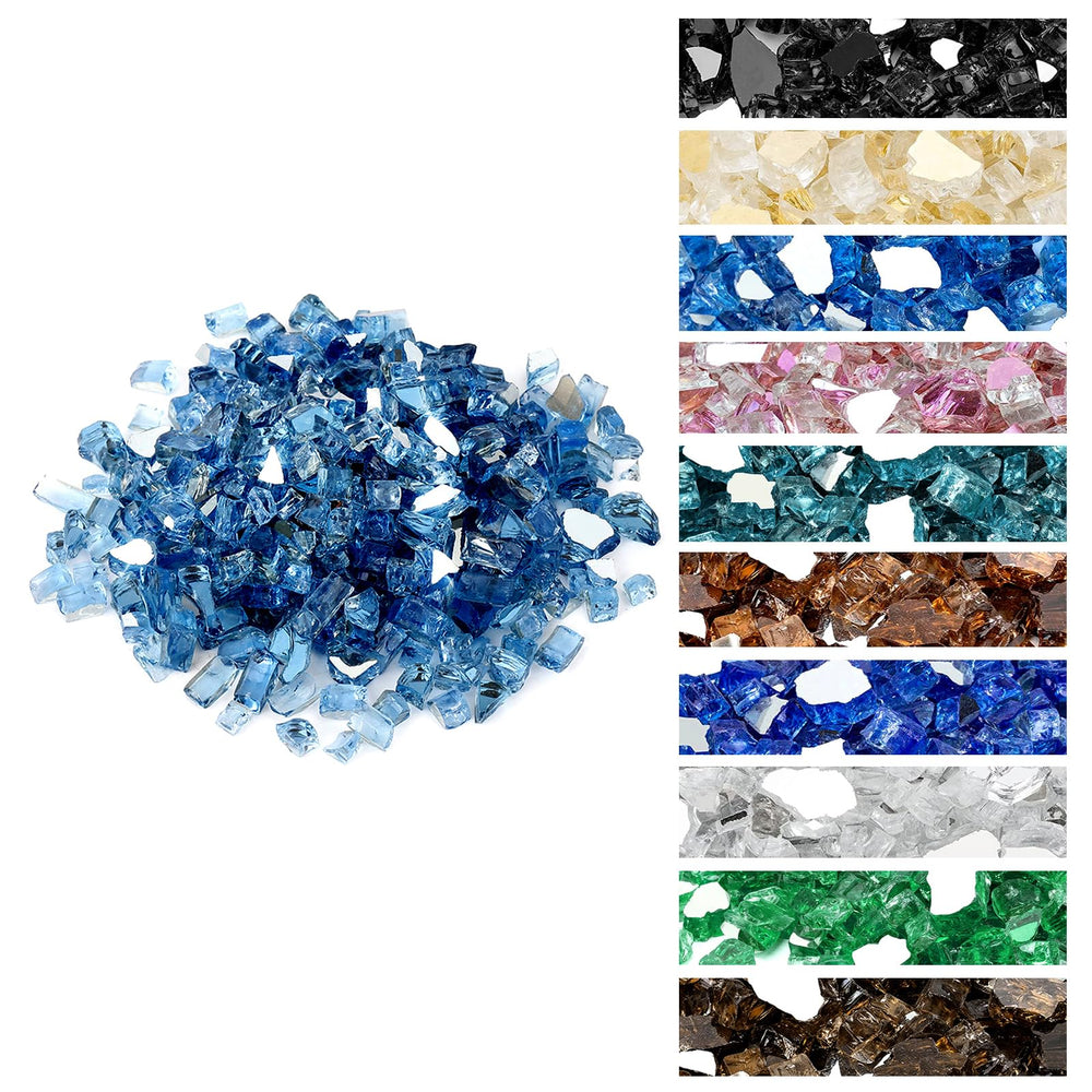onlyfire Fire Glass Rocks 10 lbs in Pacific Blue