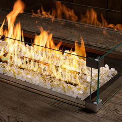 onlyfire fire glass rocks being poured into a burner