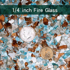 onlyfire fire glass rocks in a fire pit showcasing flame effect