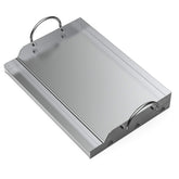 onlyfire Stainless Steel Cooking Griddle front view with cooking surface