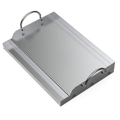 onlyfire Stainless Steel Cooking Griddle front view with cooking surface