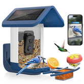 onlyfly Smart Bird Feeder with camera in white blue colour