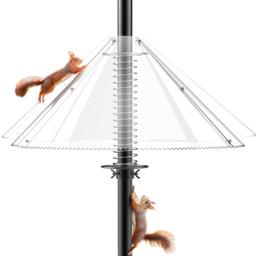 onlyfly Squirrel Baffle for Bird Feeder Pole, clear design