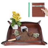Onlysuki 26.8"x26.8" repotting mat brown front view