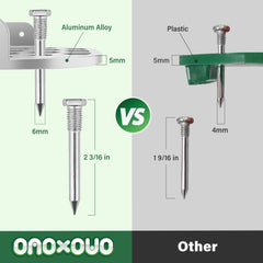onoxouo Lawn Aerator Shoes side view showing thickened metal base