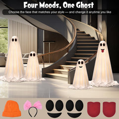 OOBILA Halloween ghost set glowing in the dark