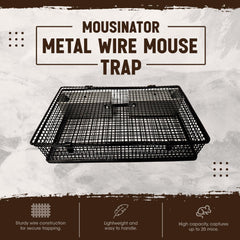Open mesh design of Rugged Ranch Mousinator mouse trap