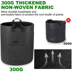 OPPOLIFE 4-Pack of Black Potato Grow Bags