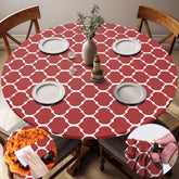 opstellen round tablecloth in Red Morocco, front view