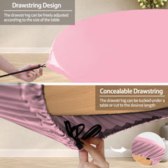 opstellen Round Tablecloth with adjustable drawstring feature