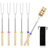 Opvixi 32-inch smores sticks with multi-colour handles