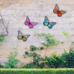 Orange EOORAU butterfly wall art displayed on a wall