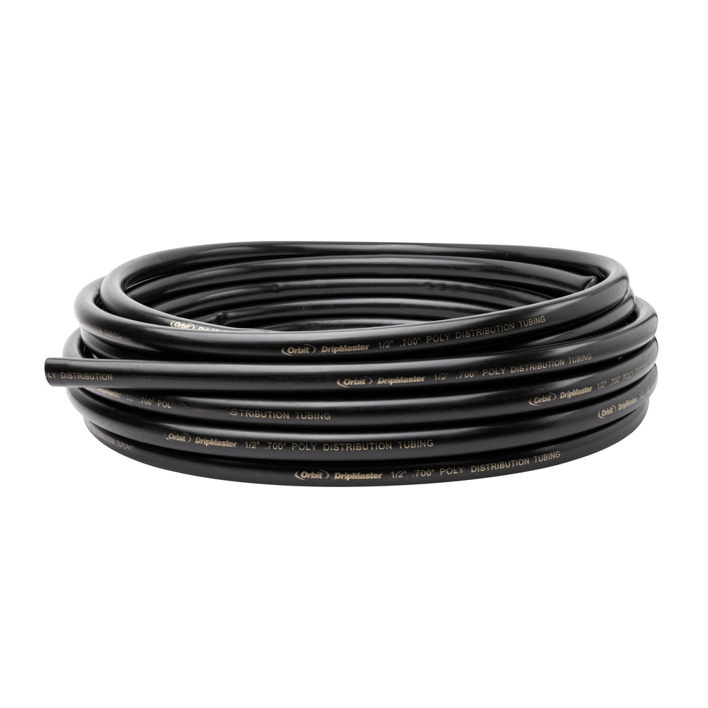 Orbit 1/2" x 100' Pro-Blend Flex Pipe black tubing front view