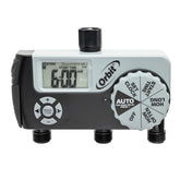 Orbit 2-Station Hose Watering Timer front view with LCD display