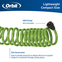 Orbit Coil Garden Hose being used to water plants