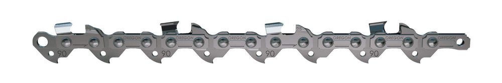 Oregon 90PX052G chainsaw chain front view with 52 drive links
