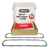 Oregon Chainsaw Chain 16-inch bar front view