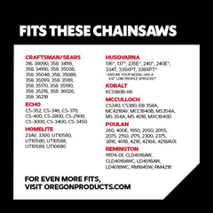 Oregon Chainsaw Chain detail of 62 drive links