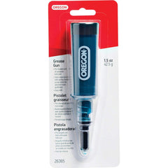 Oregon Grease Gun for Chainsaws front view with steel nozzle