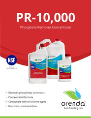 Orenda PR-10000-QT phosphate remover concentrate in use in pool