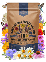 Organo Republic 16 Perennial Wildflower Seeds Mix packet front view
