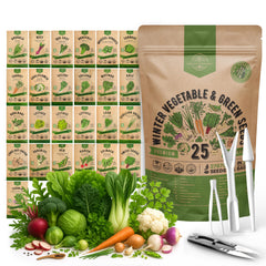 Organo Republic 25 Winter Vegetable Seeds Variety Pack front view