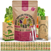 Organo Republic 40 Vegetable Seeds Variety Pack front view with individual packets