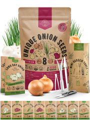 Organo Republic 8 Onion Seeds Variety Pack with seed packets