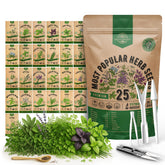 Organo Republic Herb Seeds Variety Pack with 25 individual seed packets