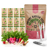Organo Republic radish seeds variety pack with multiple seed packets