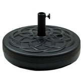 Orgrimmar 55LB patio umbrella base stand black front view