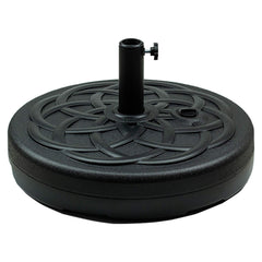 Orgrimmar 55LB patio umbrella base stand black front view