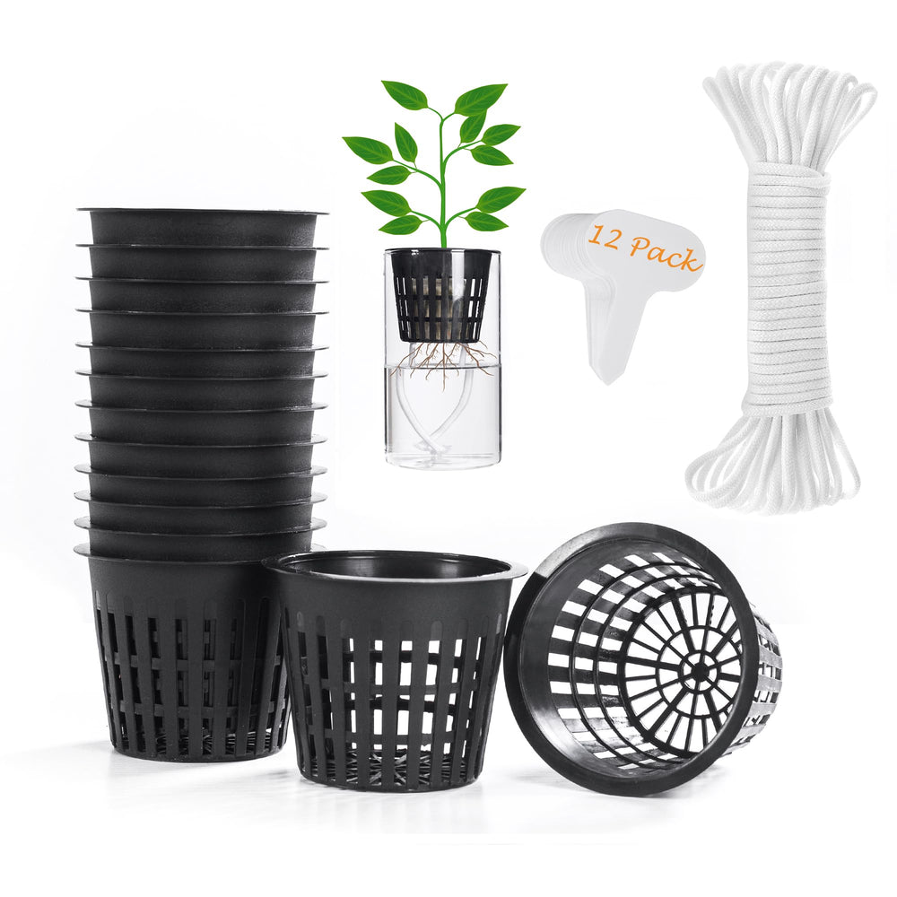 ORIMERC 3-inch net cup with self-watering wick and label