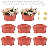 ORIMERC 9.8 inch brick red wall hanging planter front view